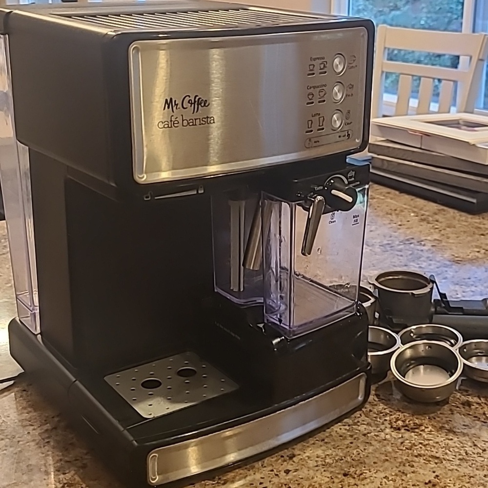 Mr. Coffee Café Barista Espresso Maker - Black and Silver